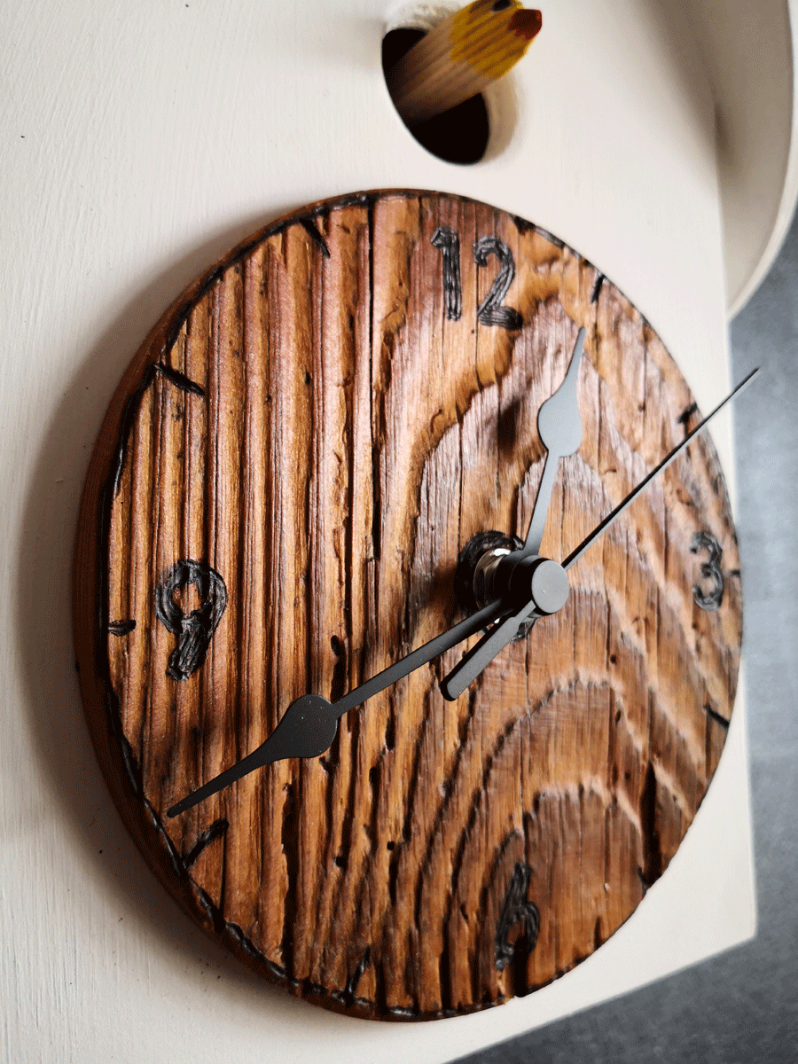 Decorazione in Legno – Mini Orologio a Cucù in legno “Tirolese